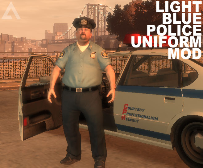 Полиц хелпер. Police uniform GTA 4. LCPD Light Blue uniform Mod GTA 4. Police Helper. Skin Police New York GTA IV.