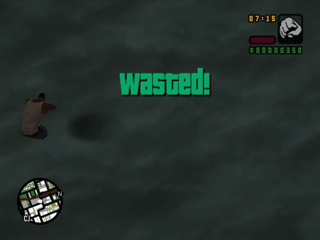 wasted gta san andreas