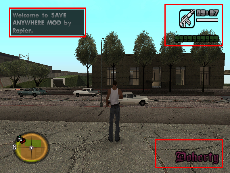 GTA SAN ANDREAS MOD SAVE ANYWHERE 