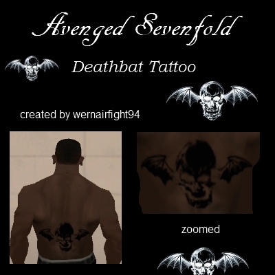 avenged sevenfold deathbat tattoo