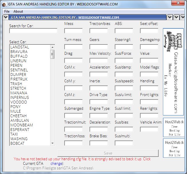 handling editor инструкция